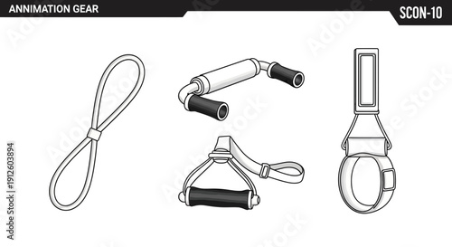 Fitness Gear Set: Resistance Bands, Handle Grips, and Ankle Strap for Home Workout