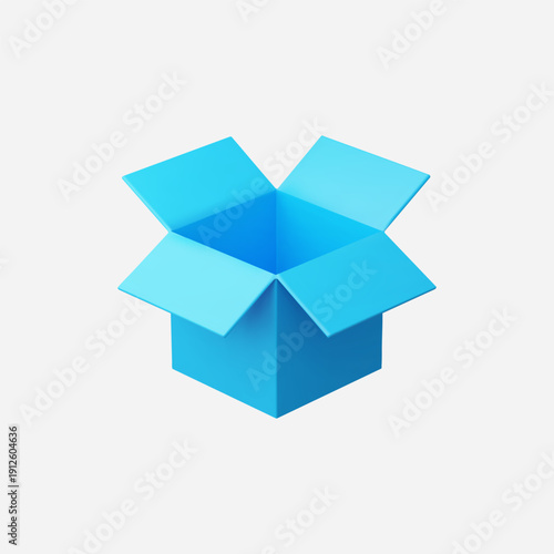 3d Realistic Packaging Box vector illustration
