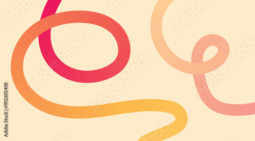 Rainbow wave line set. Abstract liquid swirl shapes with gradient background, abstract Color Circle Line Backgrounds. Chain Shape Gradient Lines Pattern, Vibrant ribbon curves backgroun