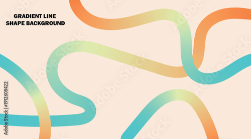 Rainbow wave line set. Abstract liquid swirl shapes with gradient background, abstract Color Circle Line Backgrounds. Chain Shape Gradient Lines Pattern, Vibrant ribbon curves backgroun