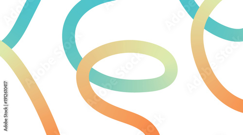 Rainbow wave line set. Abstract liquid swirl shapes with gradient background, abstract Color Circle Line Backgrounds. Chain Shape Gradient Lines Pattern, Vibrant ribbon curves backgroun