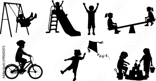 Swinging Child Silhouette