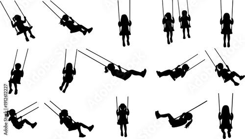Swinging Child Silhouette