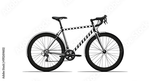 bicycle on white background