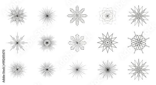 geometric patterns with star and radial designs evoking sacred geometry spiritual symbolism and graphic design.