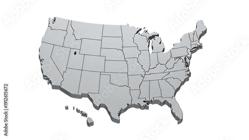 Map united with the states highlighted in the states usa and the.