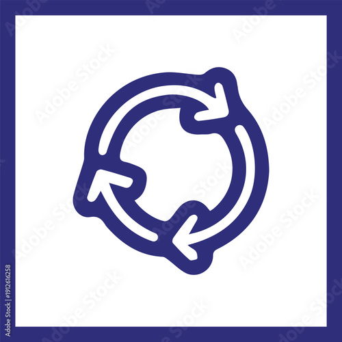 unique recycling symbol icon