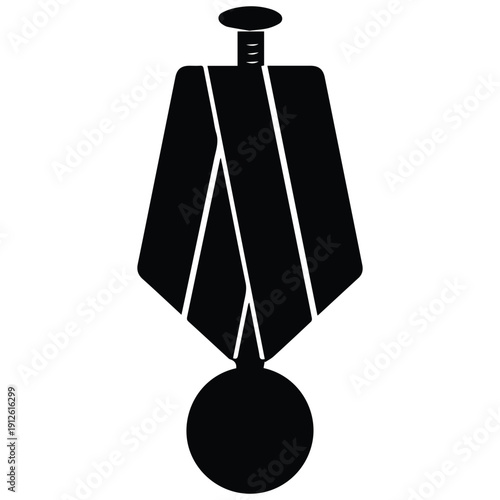 Modern minimalist black tie clip with elegant design