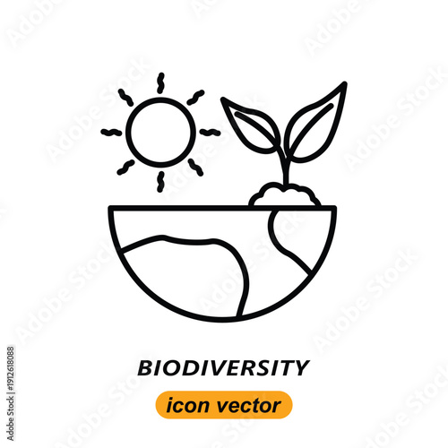 biodiversity icons. Flat illustrations of biodiversity vector icons for the web. Vector illustrations of company icons.