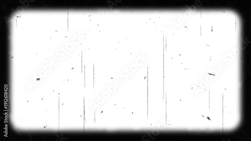 Foto old tv frame noise, grain and scratch on transparent background, png retro vinta