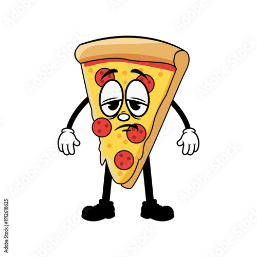 Sad Pepperoni Pizza Mascot