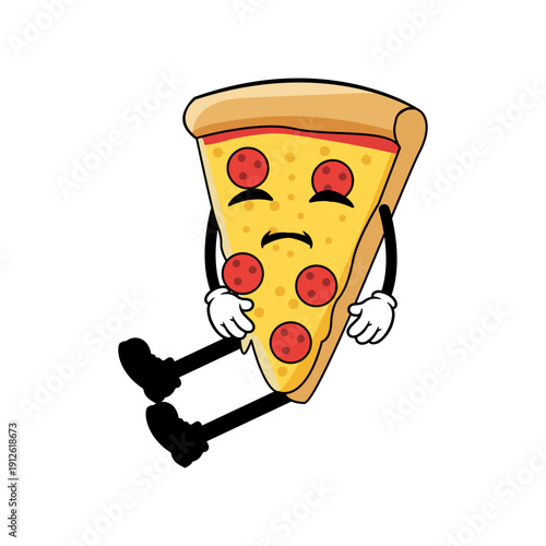 Sad Pizza Slice Character