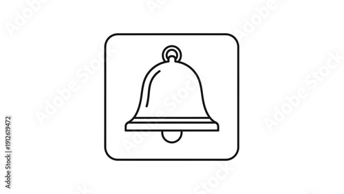 Canvastavla Simple line drawing of a bell.