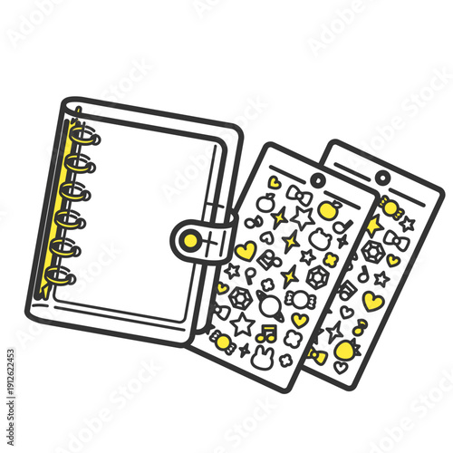 シール帳用透明バインダーとシール