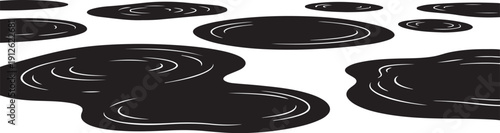 Black oil drop pattern on white background illustration design