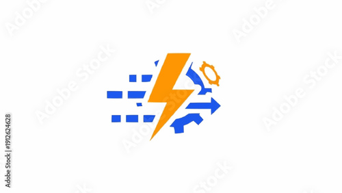 Electricity Bolt Power Energy Concept Symbol.