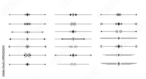 minimalist vector decorative text dividers a collection of tribal geometric page rules for elegant document and web design project