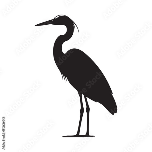 Heron silhouette icon