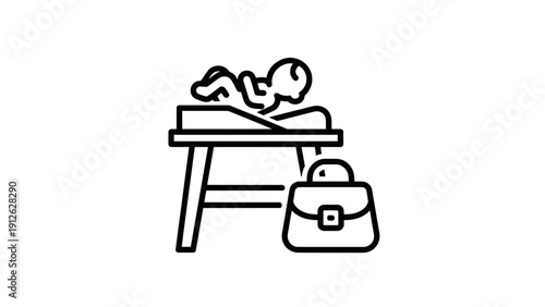 A high-angle shot of a minimalist wooden workspace featuring a sleek laptop and a ceramic coffee mug on a clean white desk