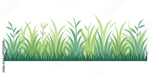Lush green grass blades swaying gently in the breeze
