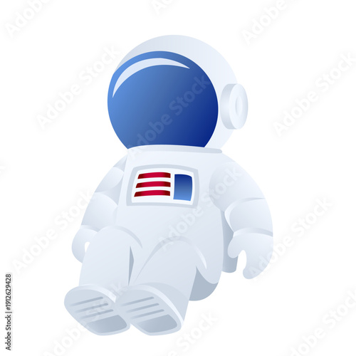 Astronomy astronaut flat icon