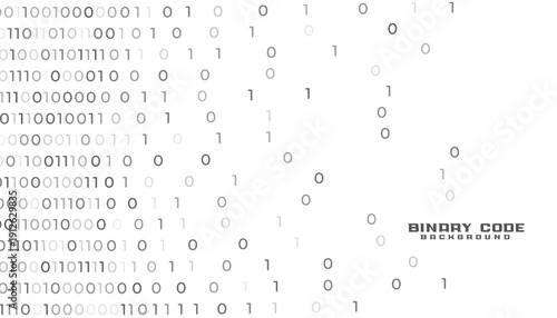 abstract binary code cyberspace white background design