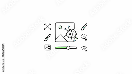Graphic Design Elements and Tools Illustration.