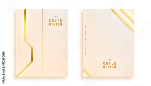 set of royal magazine cover template for business presentation