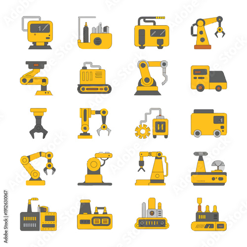 Industrial Machinery Collection: A curated collection of industrial machines. Representing the modern essence of industry, technology, and manufacturing processes.
