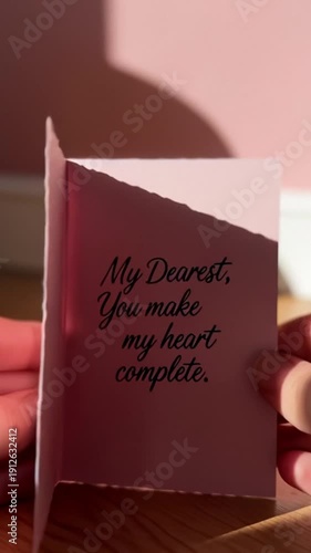 Happy Valentine's Day on a holiday card