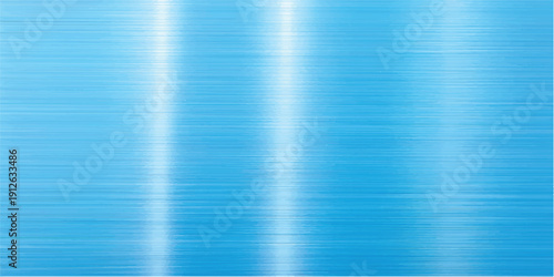 A polished stainless steel plate featuring an abstract blue brushed metal texture with a shiny metallic silver surface and industrial grey aluminium pattern for a modern backdrop design