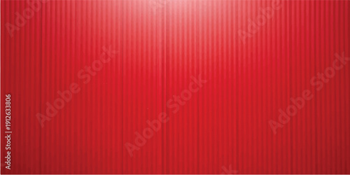 Red velvet theater curtain backdrop with a striped fabric pattern and elegant light design on textile material