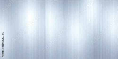 Abstract blue striped background with a brushed silver metallic texture featuring shiny light gray aluminum lines on a stainless steel gray pattern wallpaper