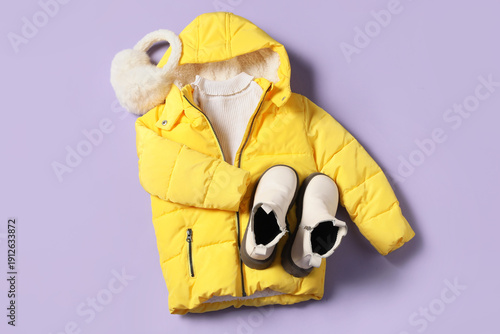 Children's yellow winter ja...