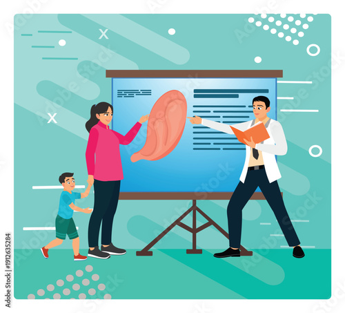 Hearing aids concept. Medical Presentation About Hearing Aids Delivered by a Doctor.