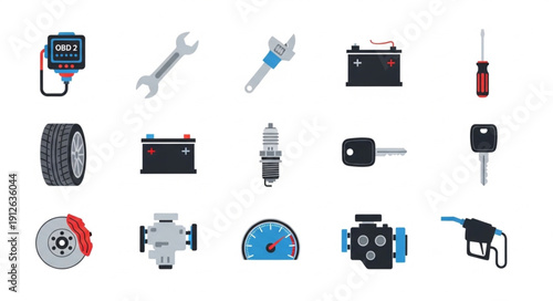 Assorted Automotive Parts and Tools.