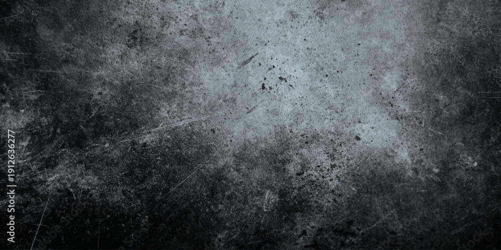 Obraz premium Dark Metal Texture Background with Scratches, Dust Splatter, and Cinematic Vignette Design Perfect for High Contrast Graphic Design, Movie Posters.