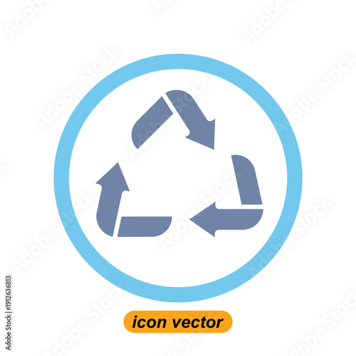 recyclable icons. Flat illustrations of recyclable vector icons for the web. Vector illustrations of company icons.