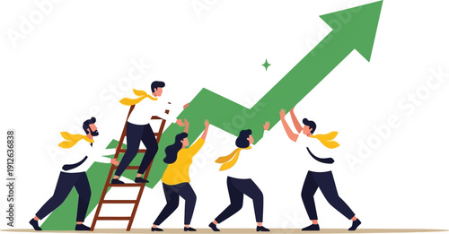 Professional team working together for business growth