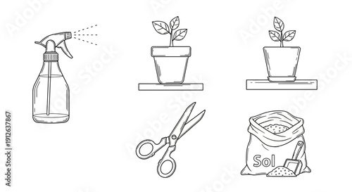 Gardening Tools and Supplies for Plant Care and Growth