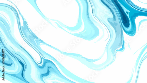Vector Elegant flowing abstract background in cerulean hues, conveying a sense of fluidity and aesthetic appeal. Swirling texture. Evokes tranquility. 