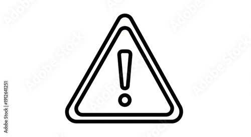 Warning sign with exclamation mark triangle icon black