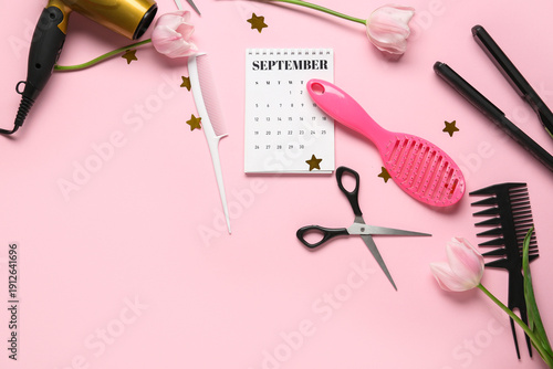 Calendar with hairdresser's...