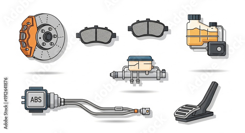 Car Brake Parts and Components.