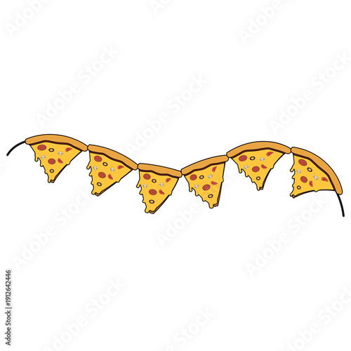 Pizza Party Bunting Garland