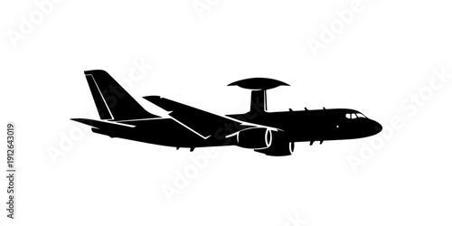 Modern Military Transport Aircraft Vector Illustration