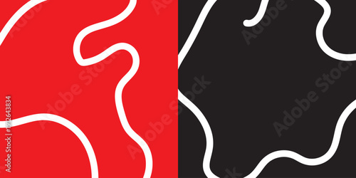 Carousal design concept abstract red and black patterns