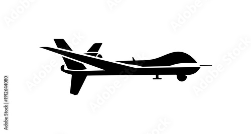 Modern Stealth Drone Aircraft Vector Illustration