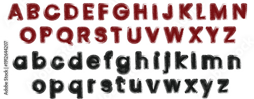 Grunge Hand Drawn Alphabet Font Set