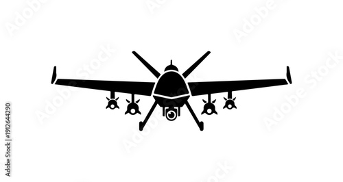 Modern Drone Aircraft Vector Illustration